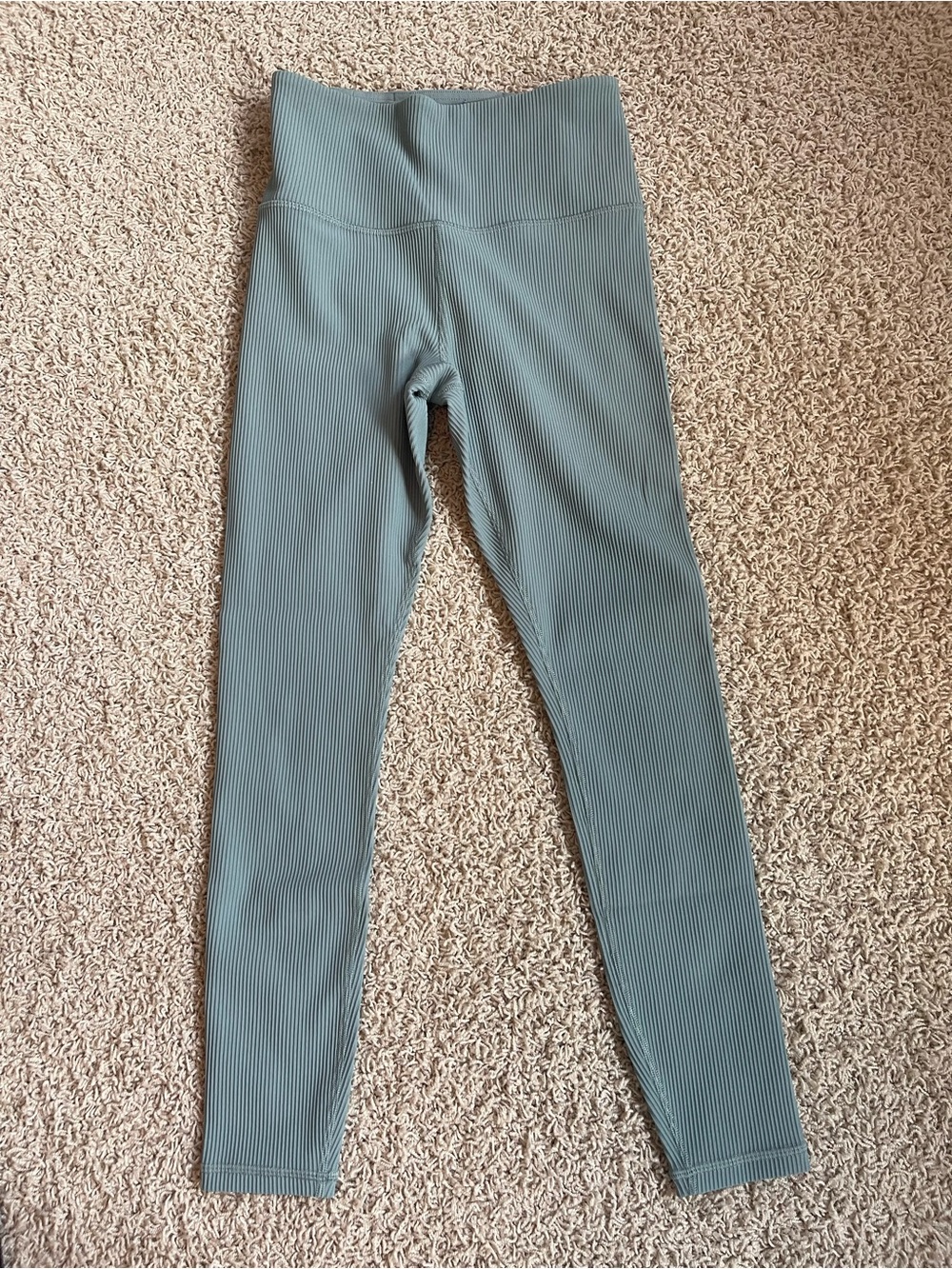 Athleta Ribbed High-Waist Leggings in Sage